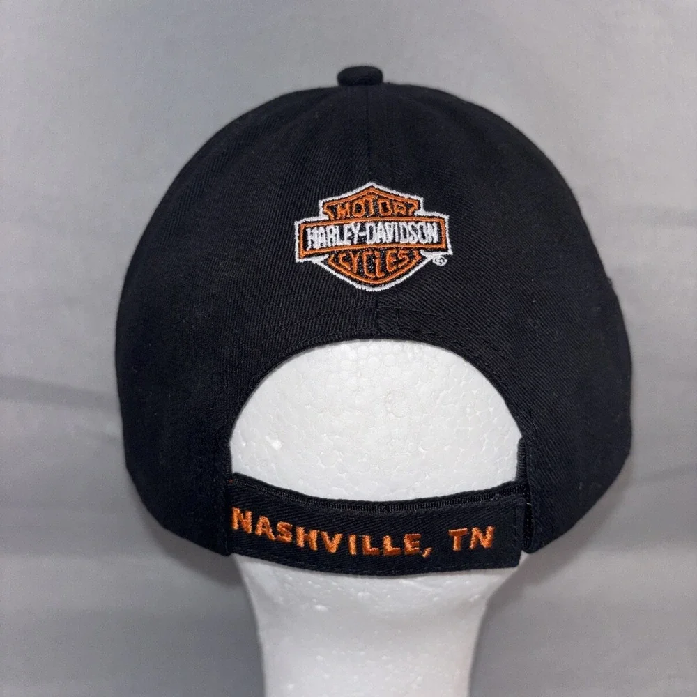 Harley-Davidson Boswell's Music City Cap Nashville Skyline Guitar Flaming Notes